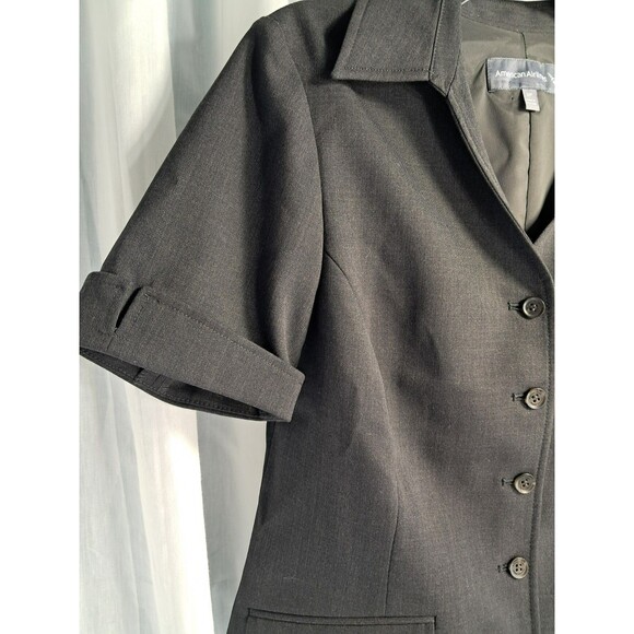 NWT American Airlines Womens 6R Short Sleeve Blazer Charcoal Attendant Uniform - Picture 3 of 10